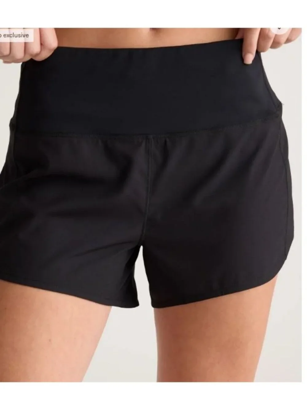 Quince Weightless High-Rise Running Shorts Black Size Small NWOT